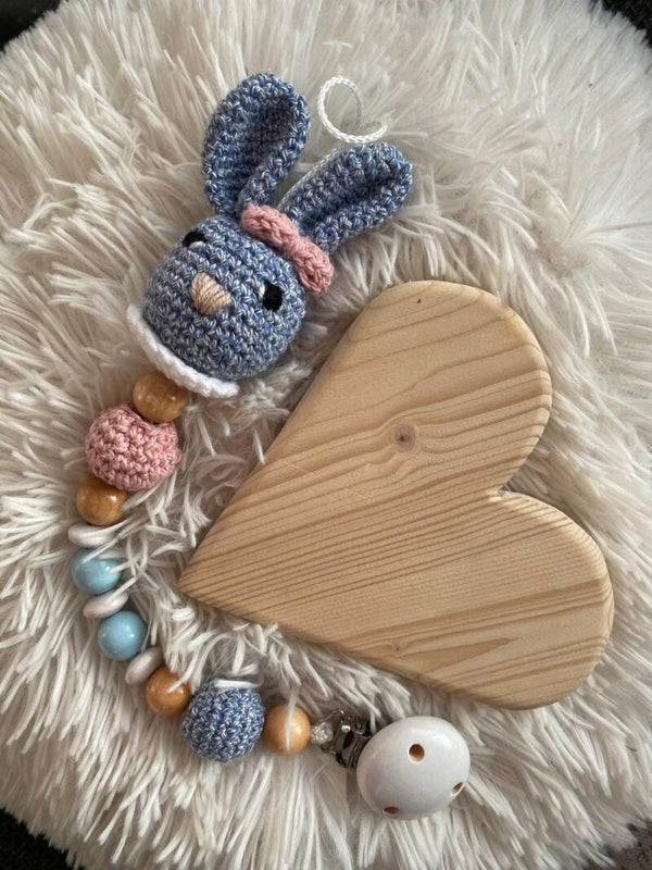 Schnuller-Kette Hase