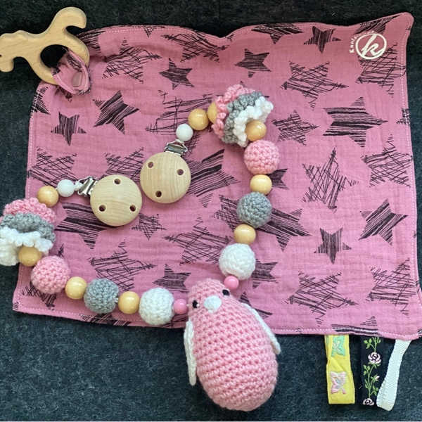 Baby Set Vogel Rosa
