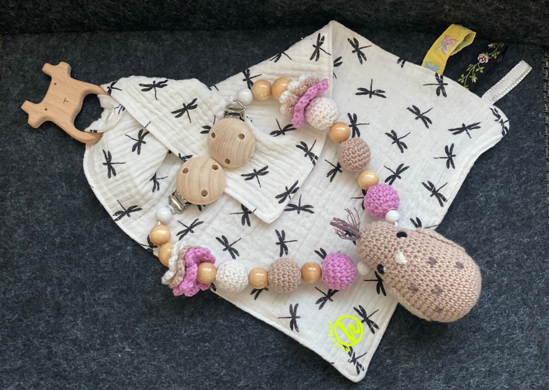 Baby Set Vogel Beige