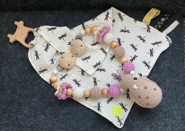 Baby Set Vogel Beige