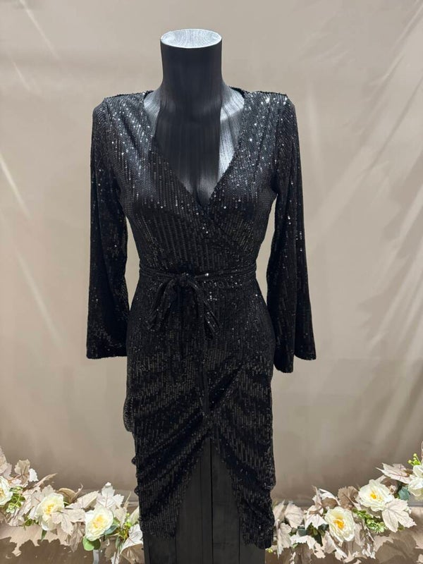 Jurk Glitter zwart