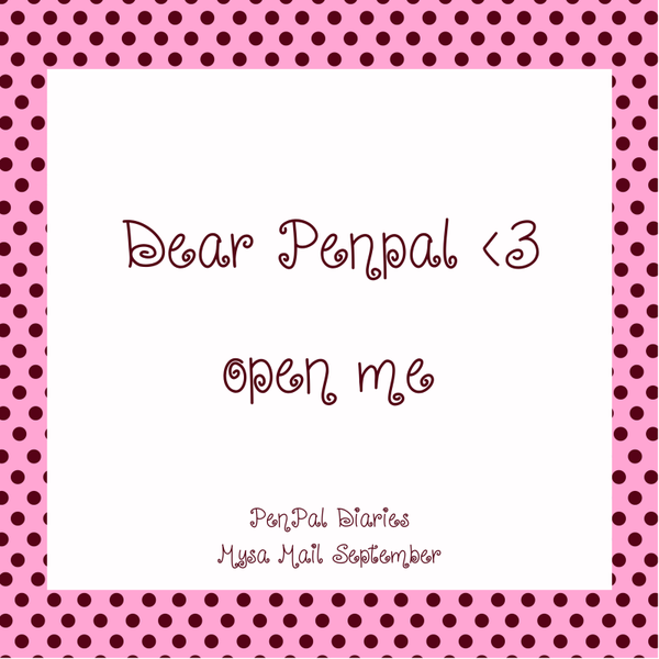 🎀💌PenPal Diaries Mysa Mail September💌🎀