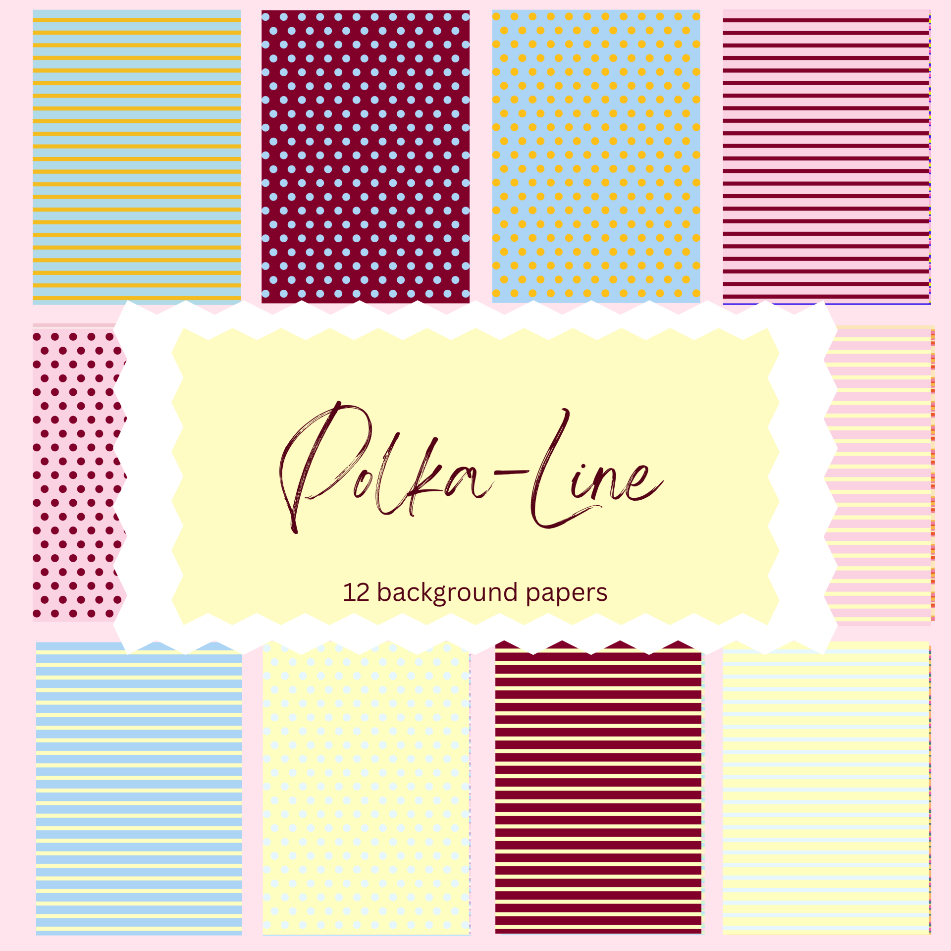 Polka Line Background Papers