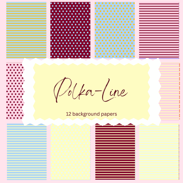 Polka Line Background Papers