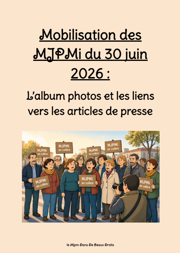 Mobilisation des MJPMi du 30 juin 2026 :   L’album photos