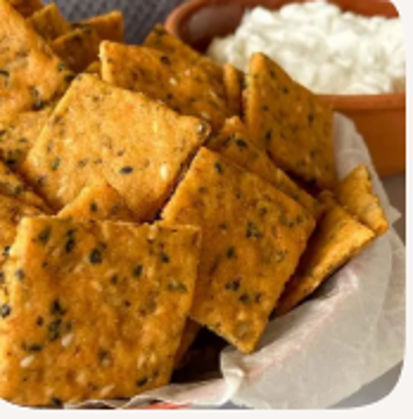 Lentil Sea‑Salt Crackers