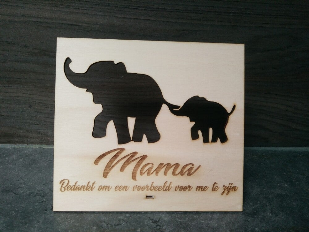 Mama olifant staander