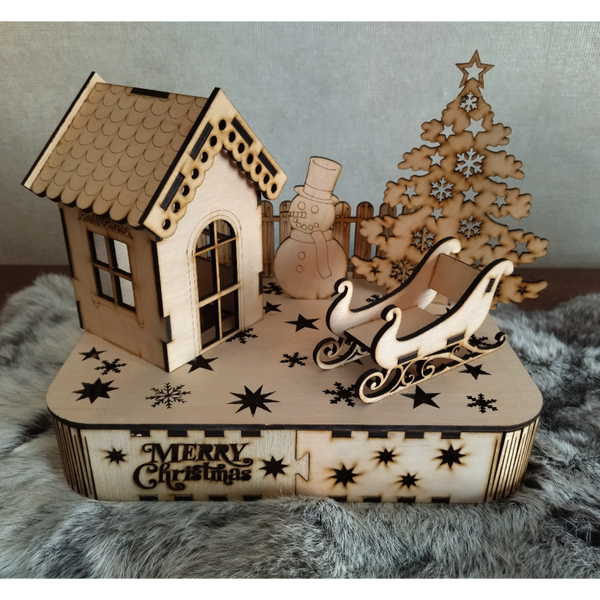 LED kerstlamp sneeuwman slee