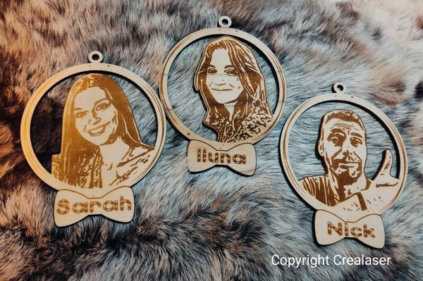 Kerst ornament met foto en naam