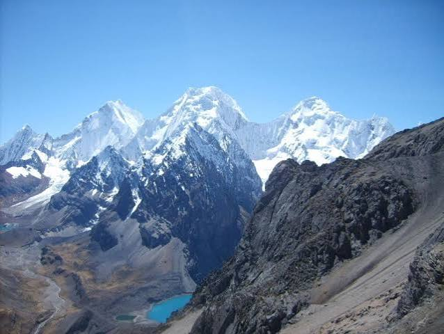 Uitzicht op de Andes in Zuid-Peru op grote hoogte
