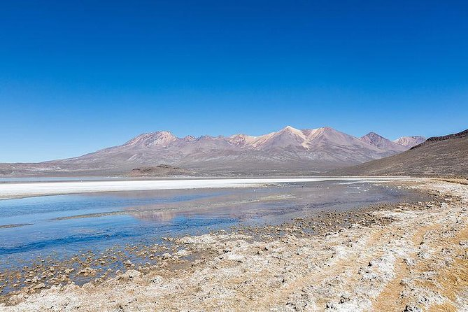 Laguna Salinas in Arequipa, zoutmeer met vulkanen in Zuid-Peru
