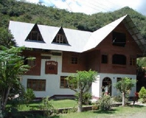 Duitse architectuur in Pozuzo, historisch dorp in Peru