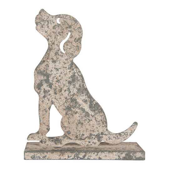 Chien en métal gris
