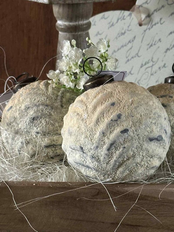 Boule de Noël blanc 10x10cm