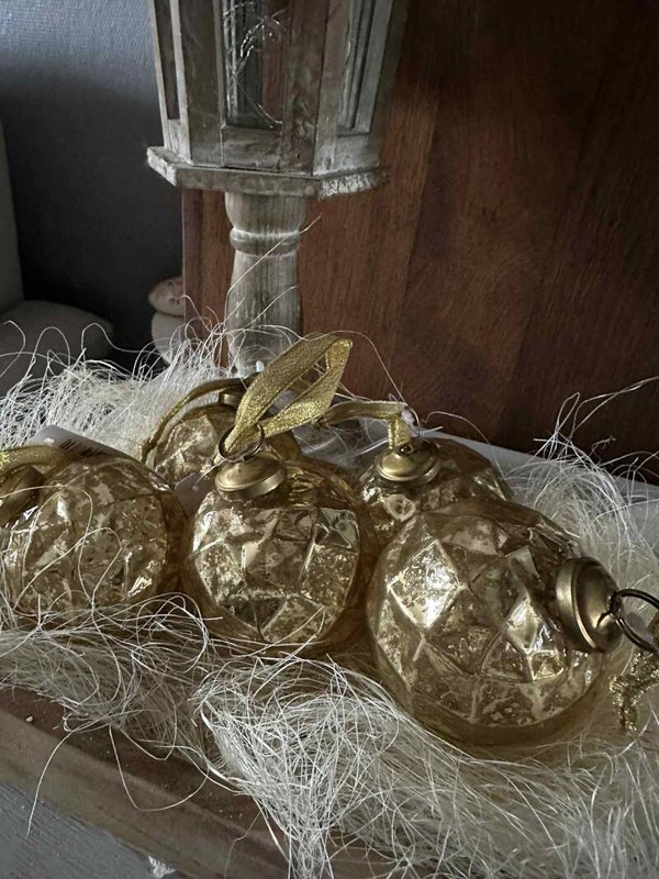 Boule de Noël doré 7x7