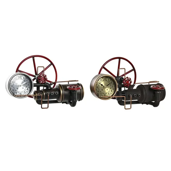 IJZEREN TAFELKLOK 40X20X26 SLEUTEL STAP 2 ASSORTIMENT.