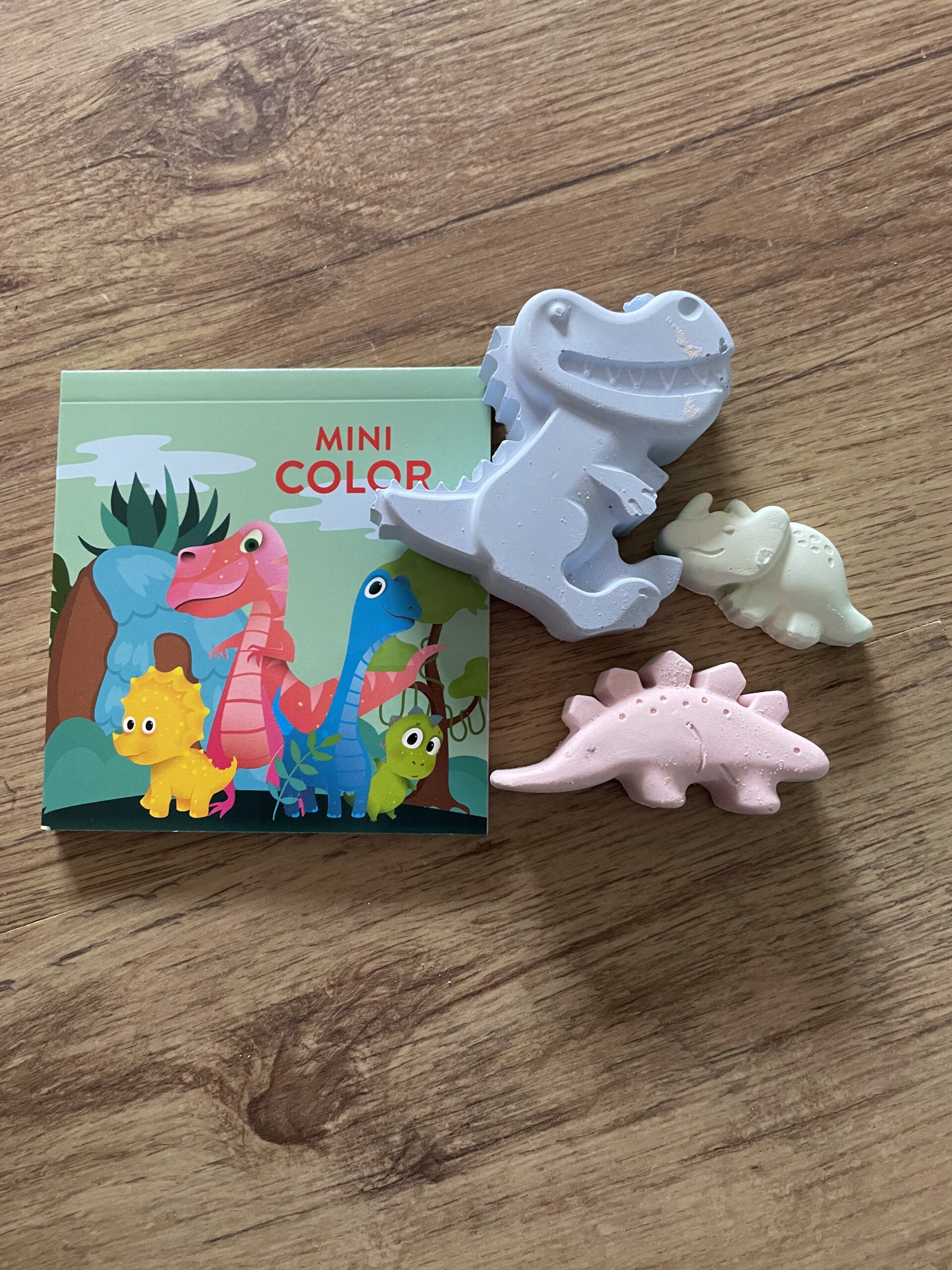 Dino stoepkrijt met kleurboekje