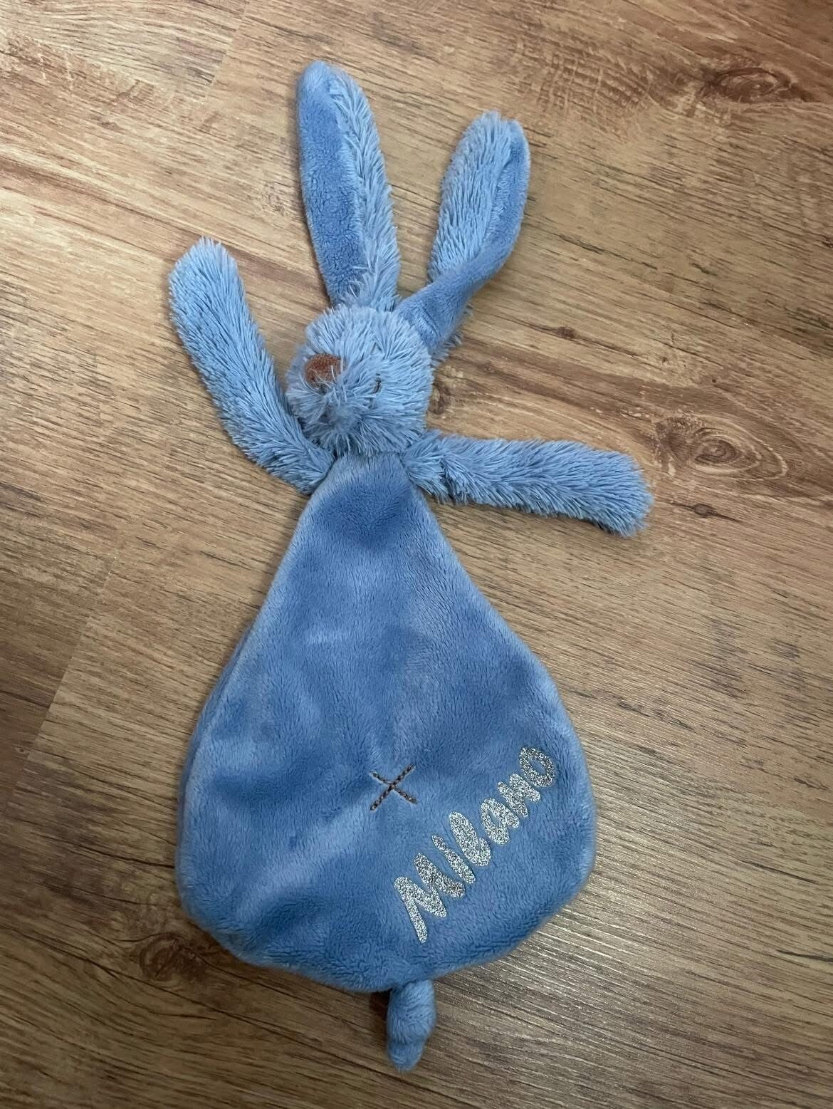 Konijn knuffel doekje met naam