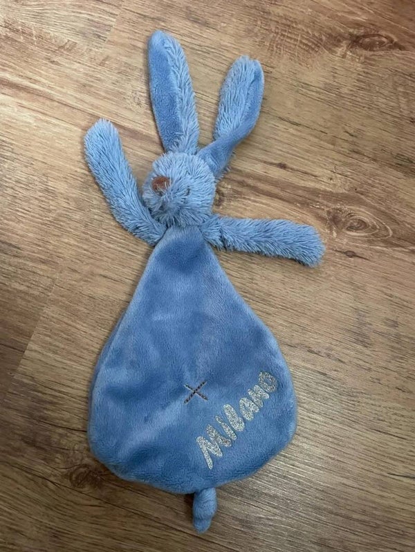 Konijn knuffel doekje met naam