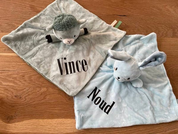 Knuffel doekje groen/blauw