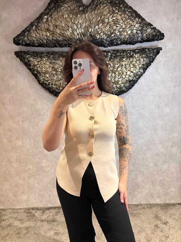Beige Gilet