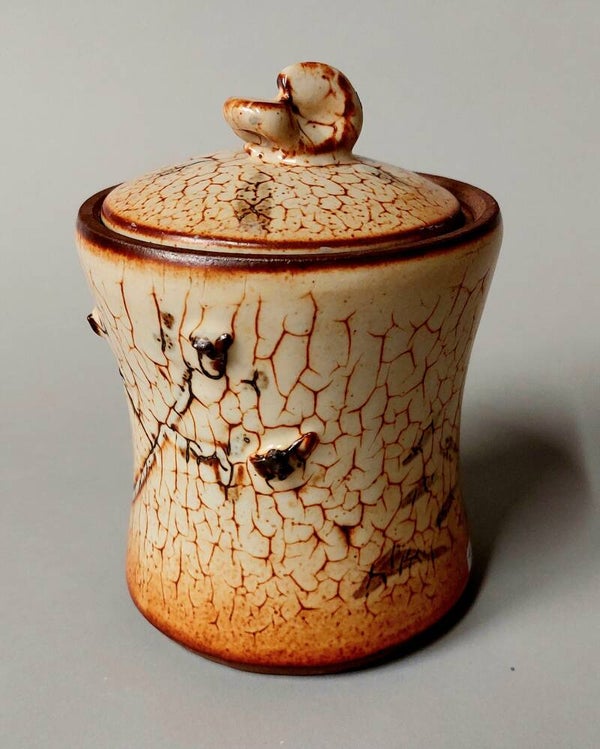 shino tea-caddy/dekselpot