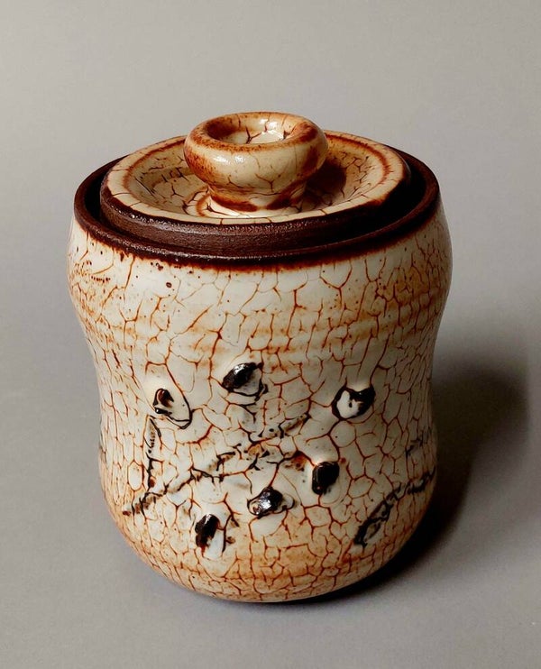 shino tea-caddy/dekselpot