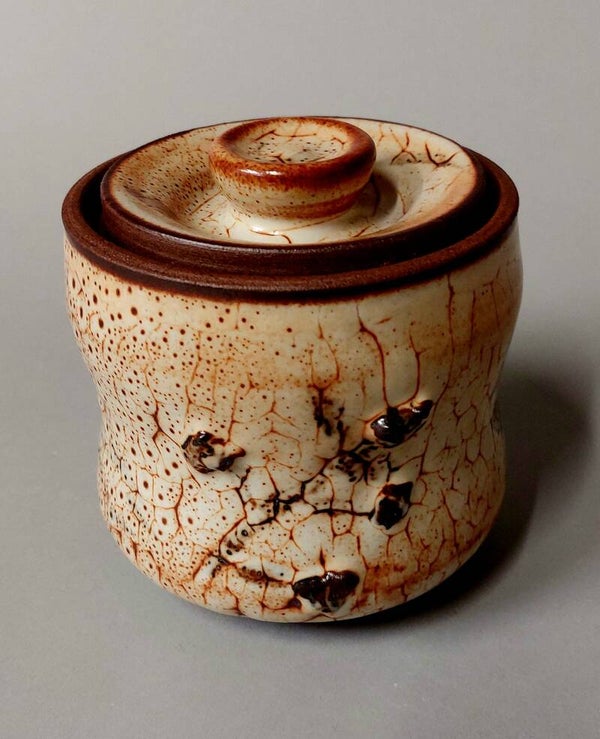 shino tea-caddy/dekselpot