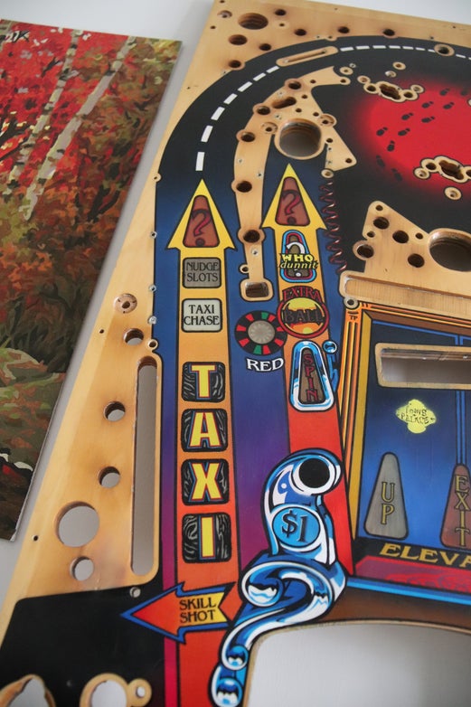 Bally Who Dunnit Playfield Restoration pinball flipperveld restauratie herstel lakschade airbrush