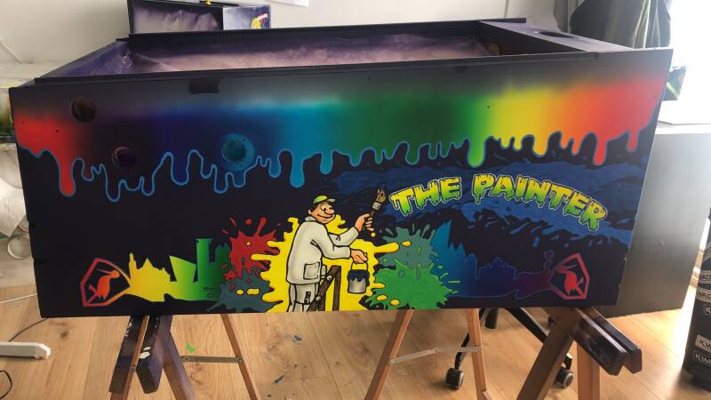 Custom Airbrushed Pinball Machine The Painter painting paint custom pinball