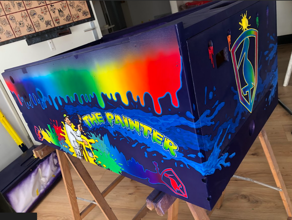 Custom Airbrushed Pinball Machine The Painter painting paint custom pinball