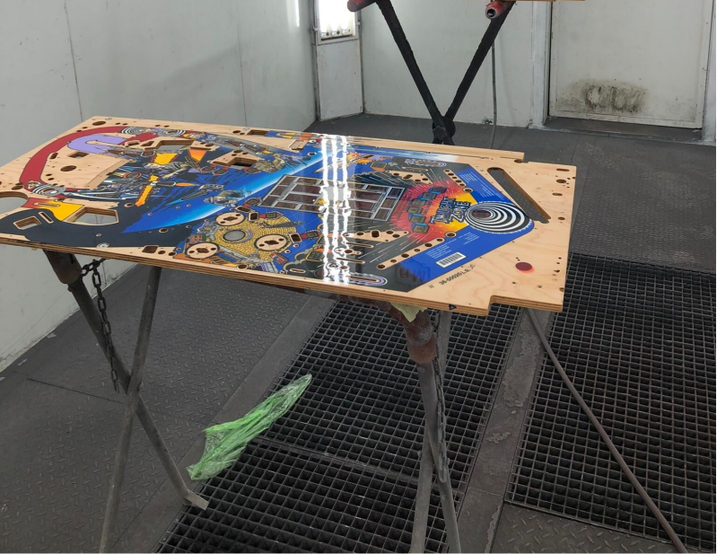 Bally Twilight Zone Playfield Restoration airbrush flipperspeelveld restauratie art airbrushing