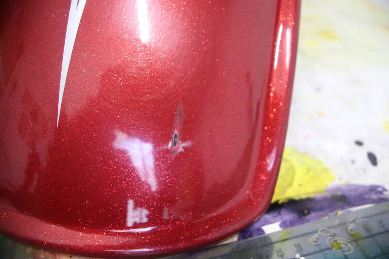 Custom Harley Davidson Ghosted red skulls spoiler