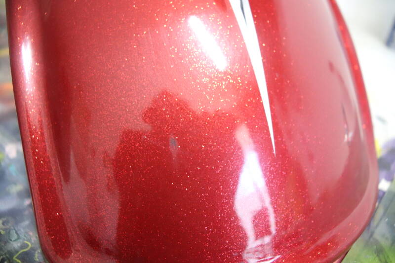 Custom Harley Davidson Ghosted red skulls spoiler