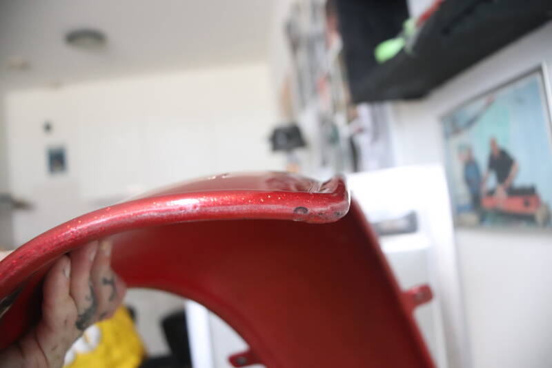 Custom Harley Davidson Ghosted red skulls spoiler