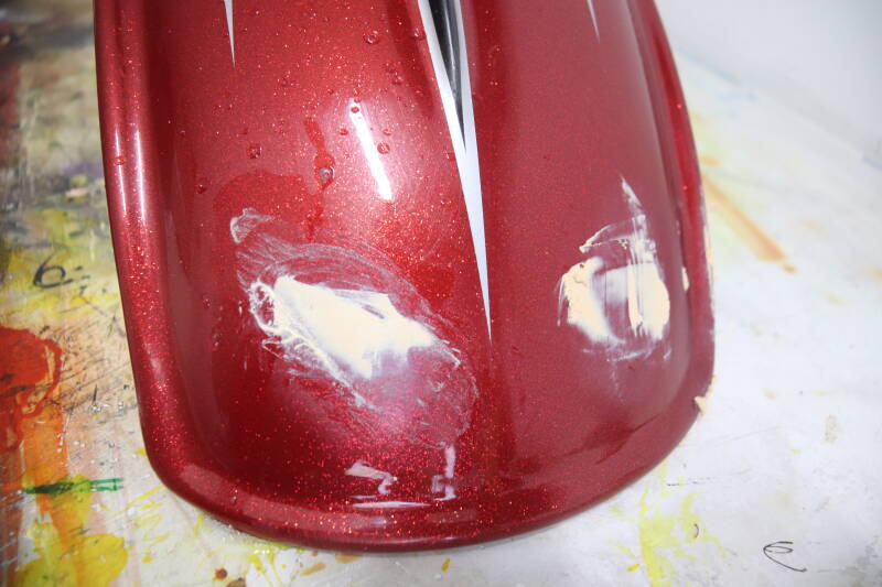 Custom Harley Davidson Ghosted red skulls spoiler