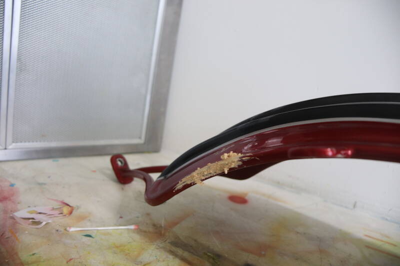 Custom Harley Davidson Ghosted red skulls spoiler