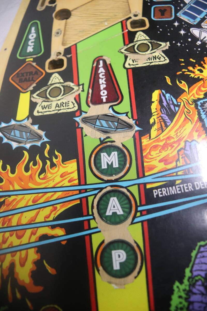 Williams Congo playfield speelveld schade herstel restoration flipperspeelveld restauratie art airbrush airbrushing flipperkast reparatie