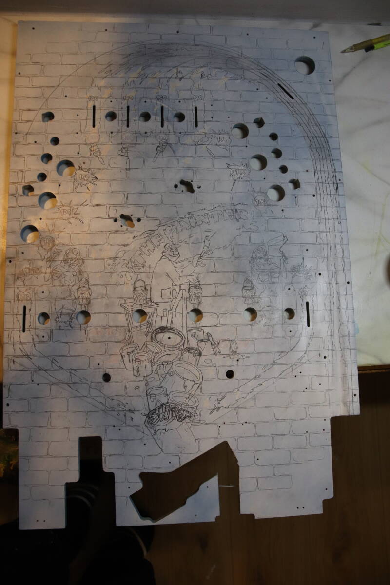 Custom Airbrushed Pinball Machine The Painter painting paint custom pinball