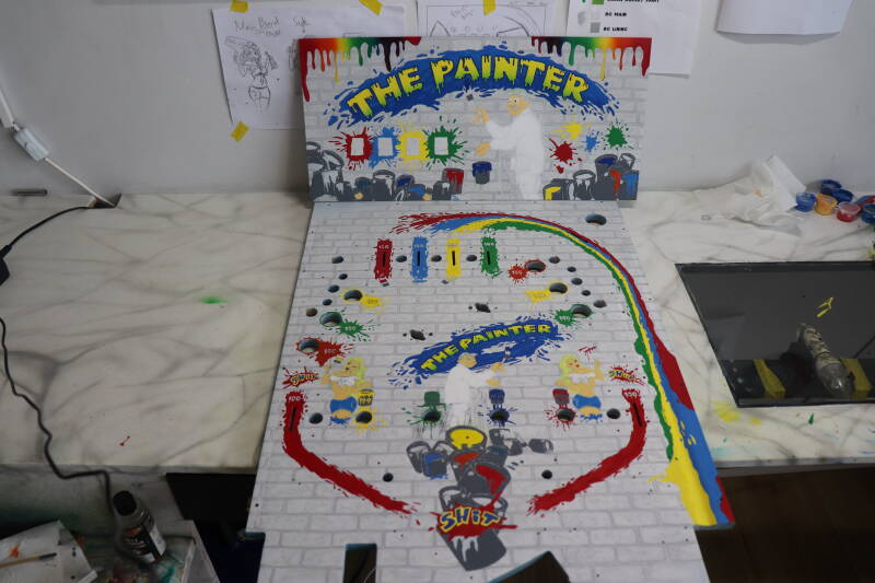 Custom Airbrushed Pinball Machine The Painter painting paint custom pinball