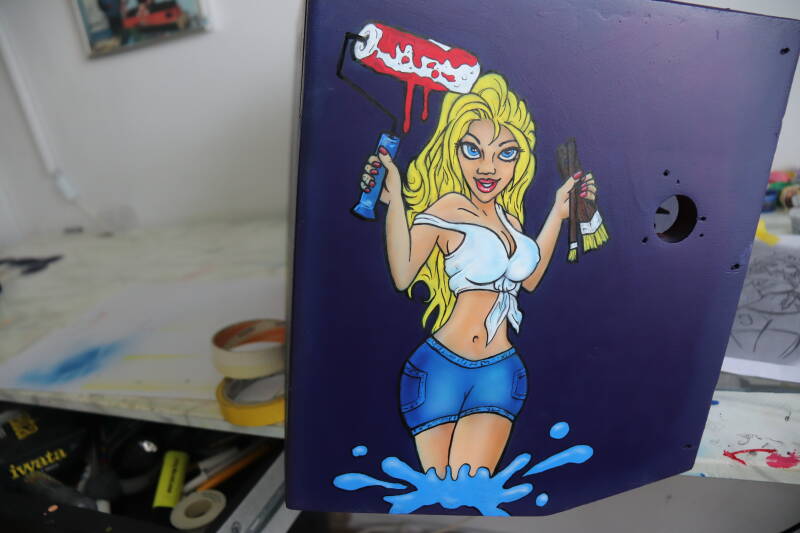 Custom Airbrushed Pinball Machine The Painter painting paint custom pinball