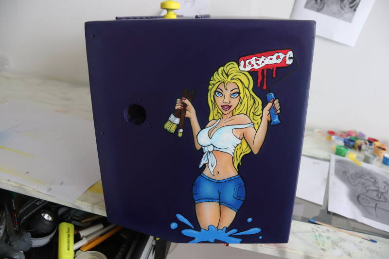 Custom Airbrushed Pinball Machine The Painter painting paint custom pinball