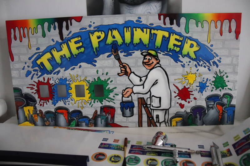 Custom Airbrushed Pinball Machine The Painter painting paint custom pinball