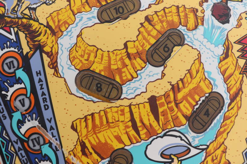 Williams White Water playfield restoration flipperspeelveld restauratie art airbrush airbrushing