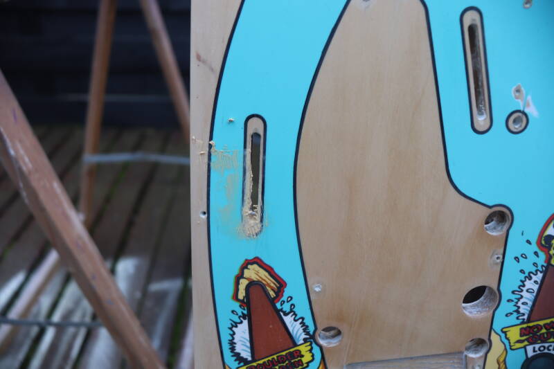 Williams White Water playfield restoration flipperspeelveld restauratie art airbrush airbrushing