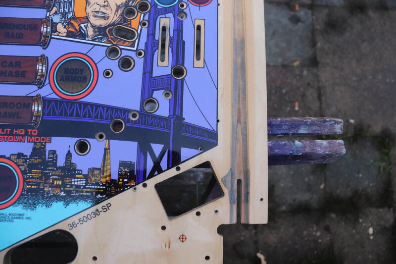Williams Dirty Harry pinball playfield restoration