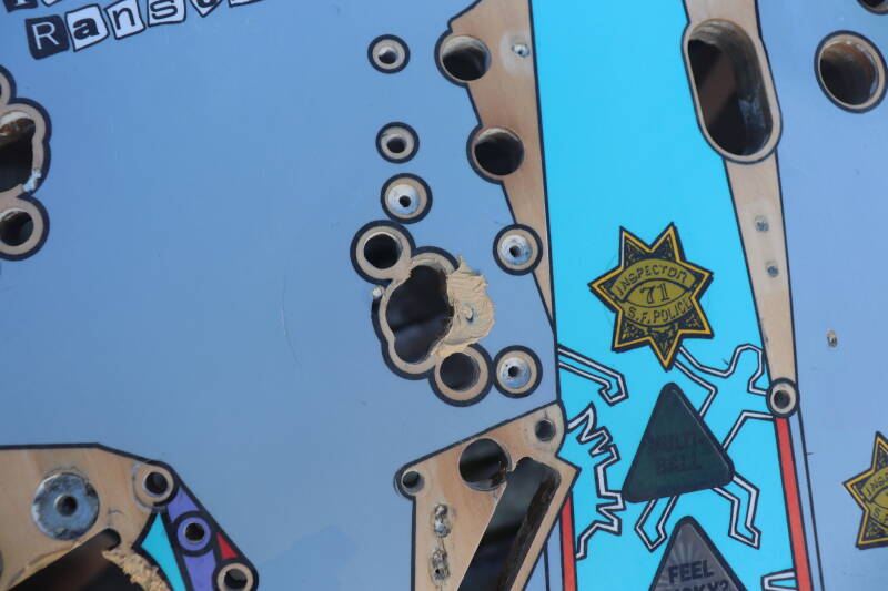 Williams Dirty Harry pinball playfield restoration