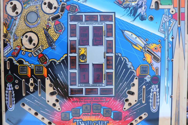 Bally Twilight Zone Playfield Restoration airbrush flipperspeelveld restauratie art airbrushing