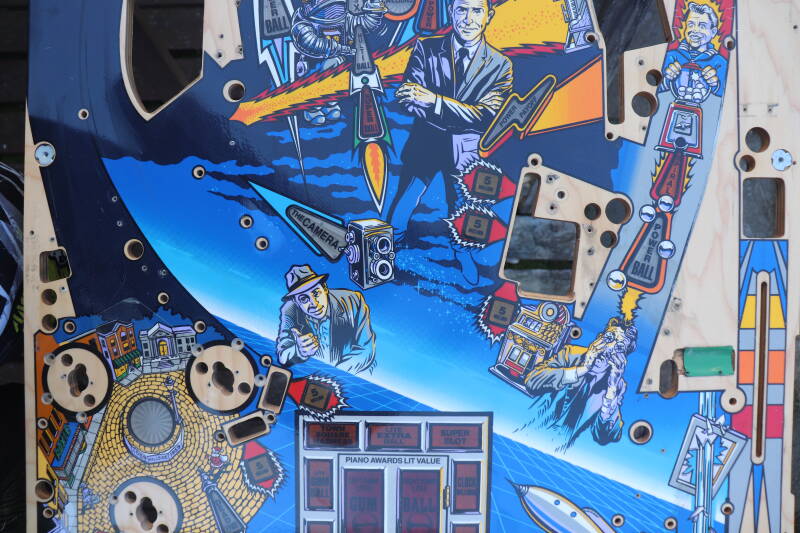 Bally Twilight Zone Playfield Restoration airbrush flipperspeelveld restauratie art airbrushing