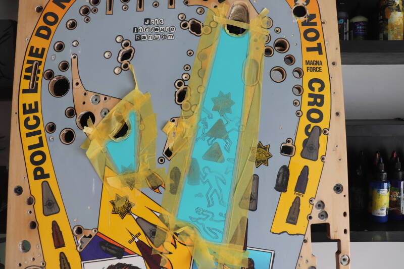 Williams Dirty Harry pinball playfield restoration